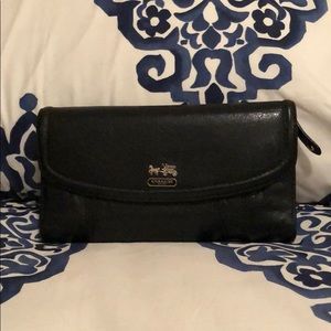 Black leather Coach Wallet